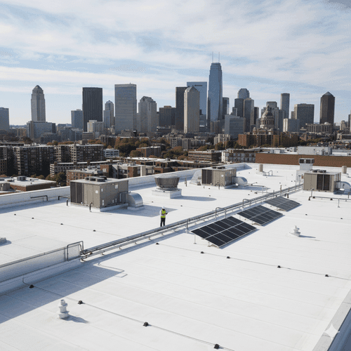 Commercial roofing services Fort Worth - City Roofing Company job site